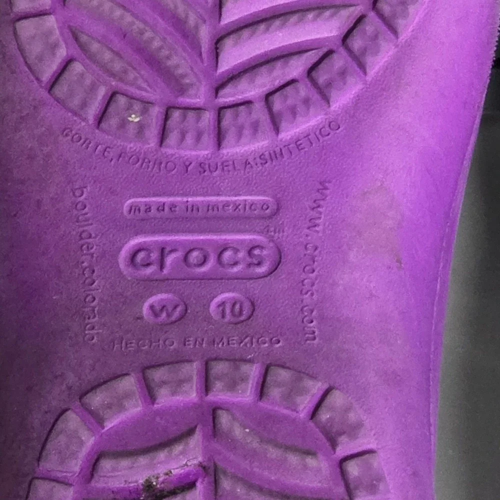 Crocs Kadee Purple Ballet Flats Womens Size 10 Slip On Comfort Shoes